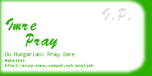 imre pray business card